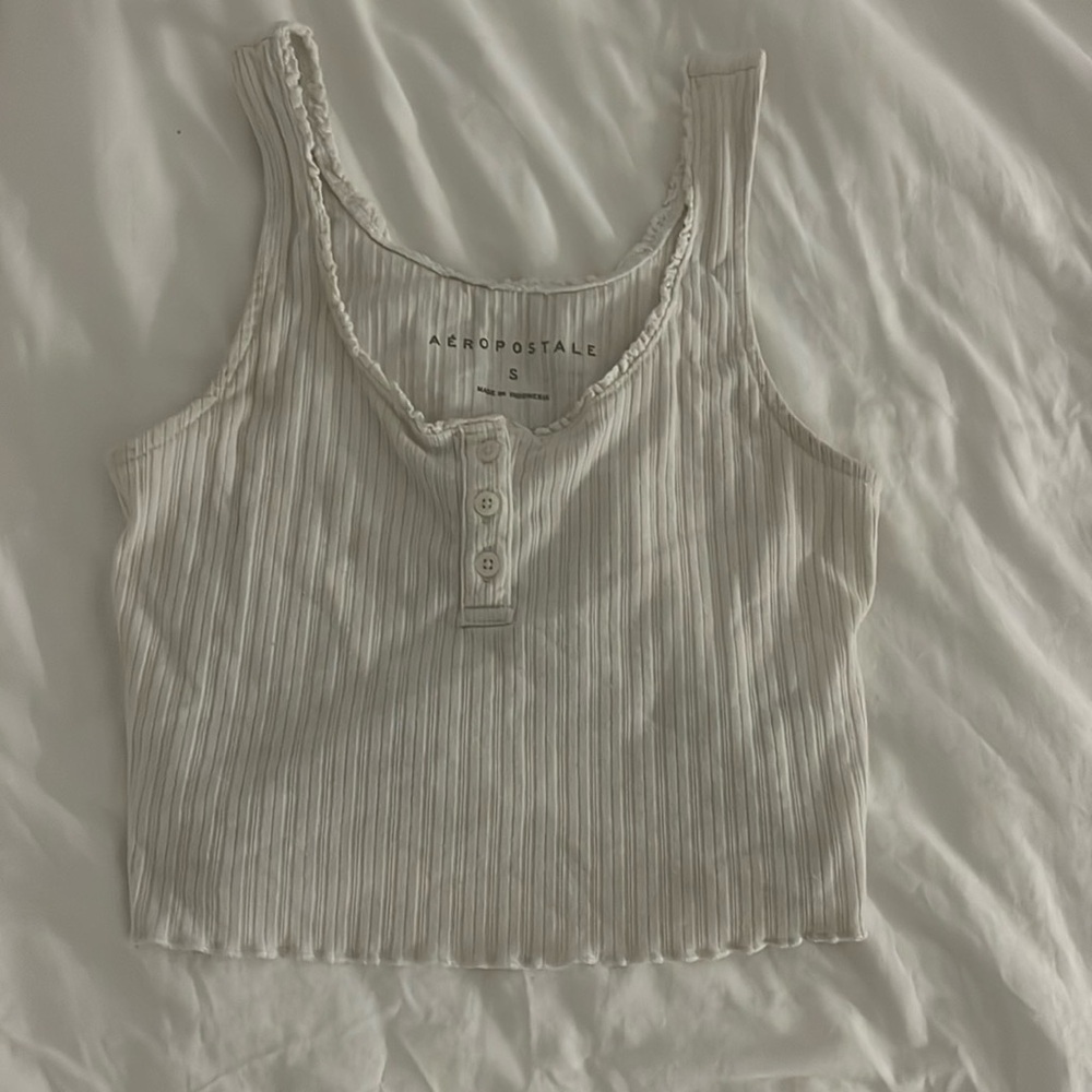 AEROPOSTALE CROPPED TOP WHITE